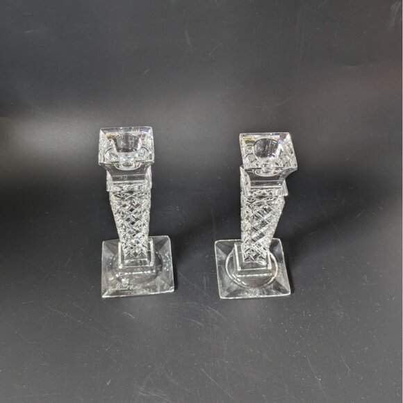 Imperial Estates Vintage Crystal Candlestick Holders Set Of 2 - Picture 9 of 16
